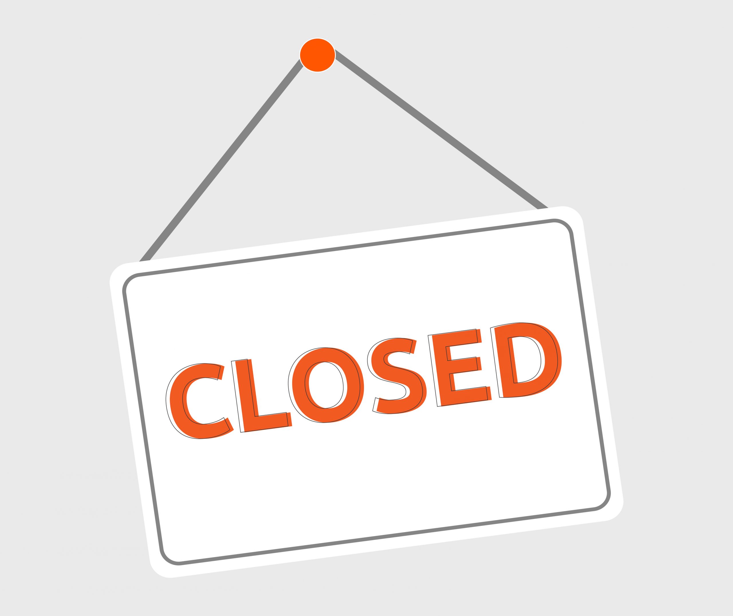 Graphic of a closed sign
