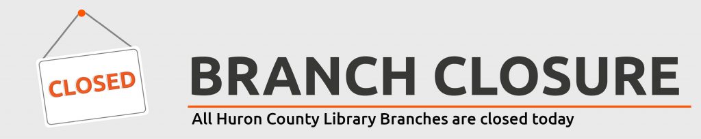 Illustration of closed sign with text announcing all branches are closed today