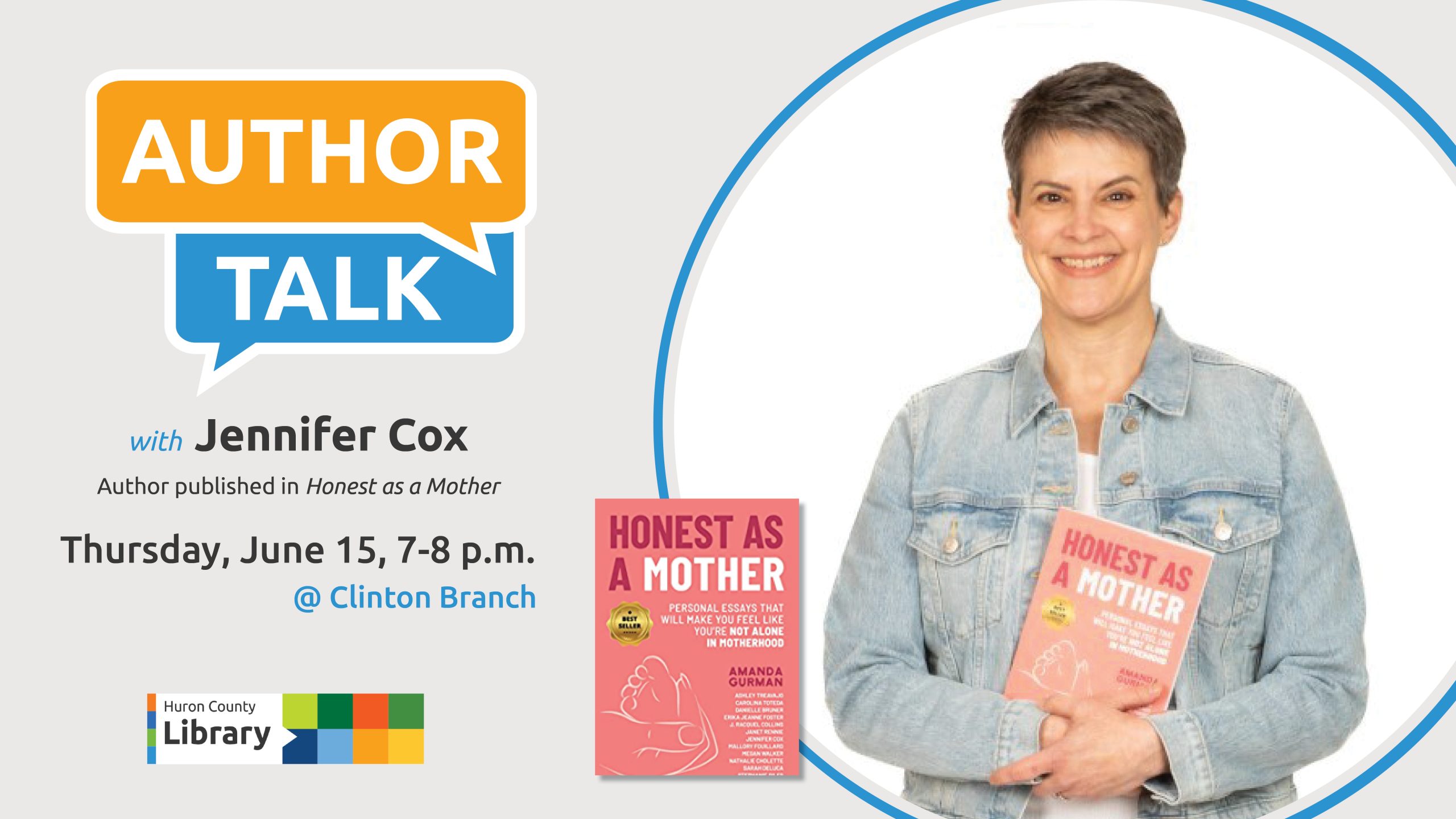 Photo of author Jennifer Cox with the cover image of the book Honest as a Mother.