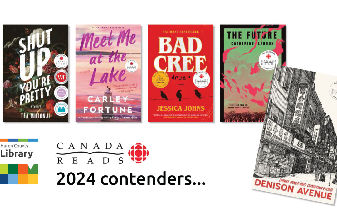 Images of 5 books covers in contention for Canada Reads 2024