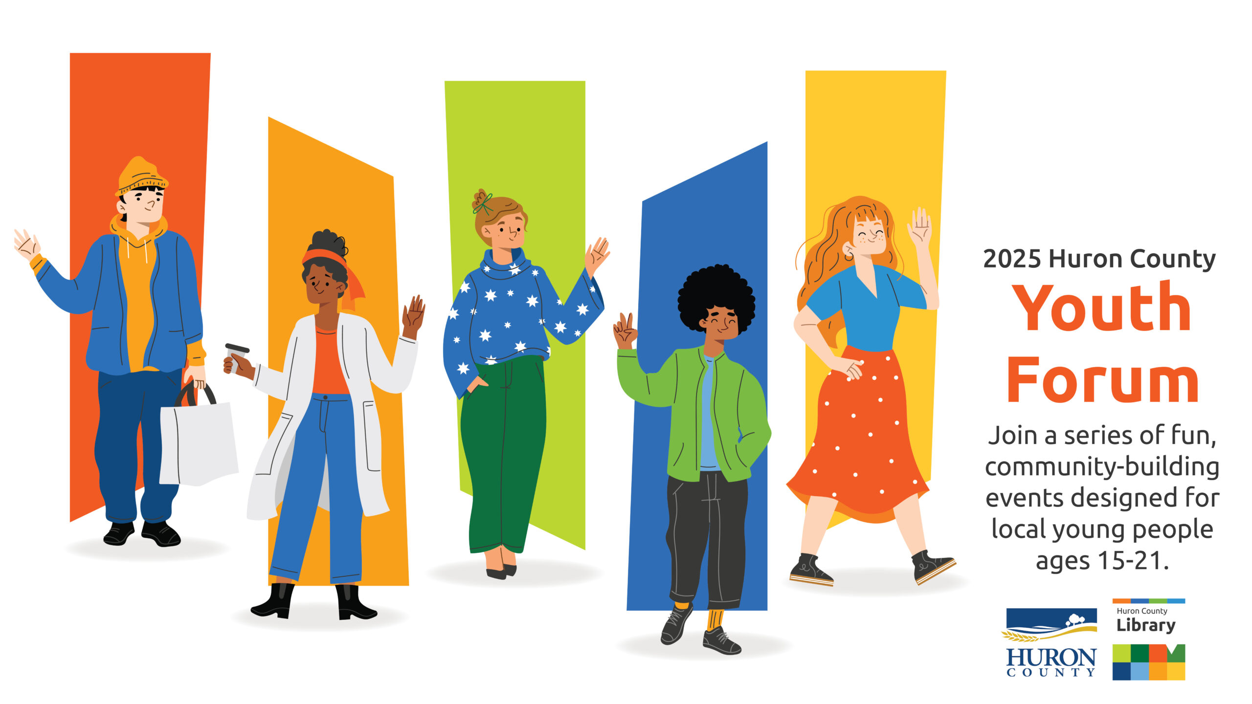 Illustration of youth with text promoting Youth Forum